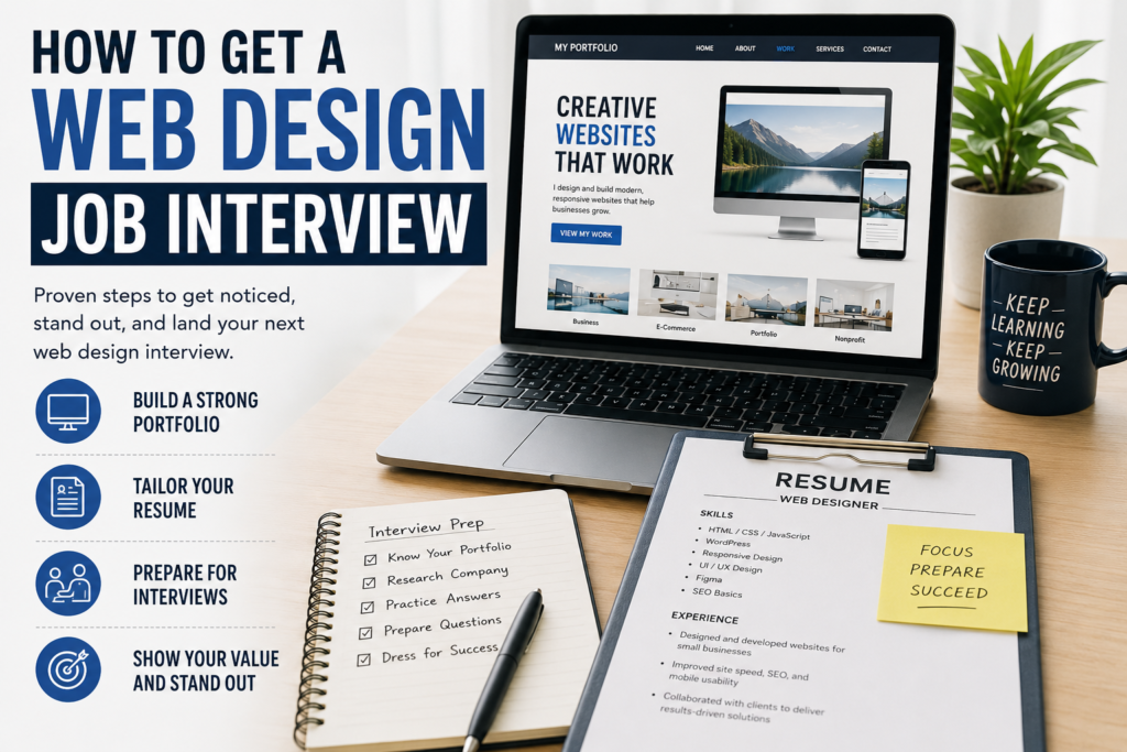 How to get a web design job interview